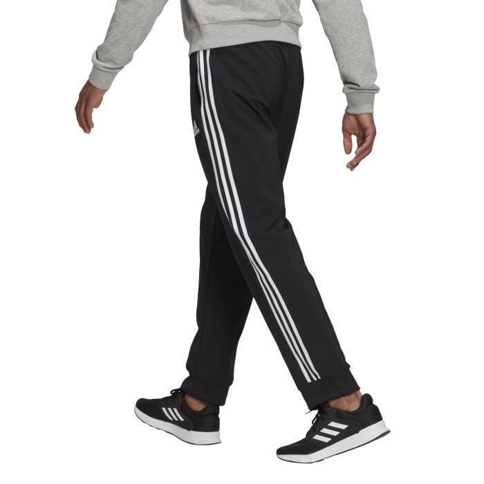 Pantalon pour Homme Aeroready Essentials Tapered Cuff Woven 3 Stripes ADIDAS Noir Noir Cdiscount Pret a Porter