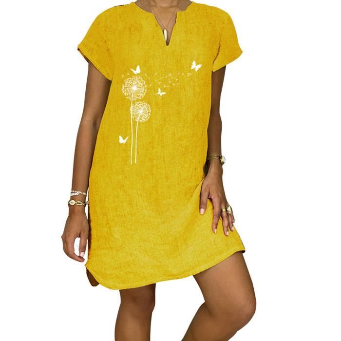 Robe on sale courte lin