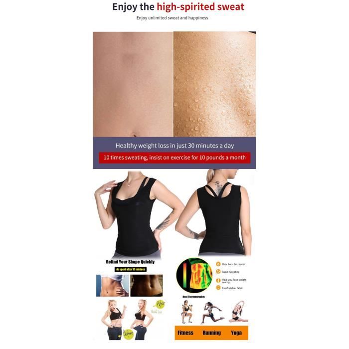 Top De Sudation VeoFit – Gilet Amincissant En Néoprène Pour Ventre Et Hanches, Gainant Et Ferme La Peau