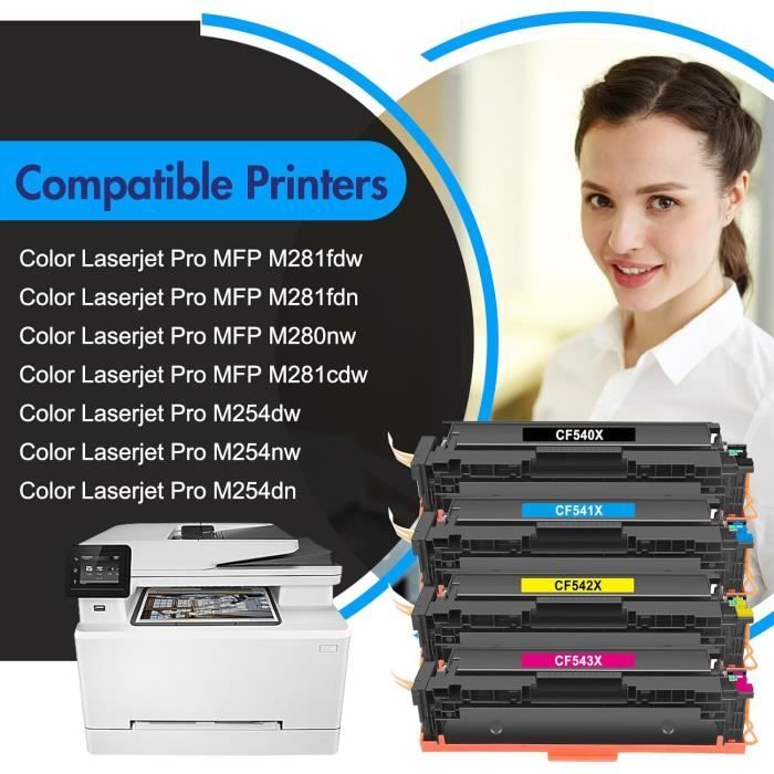Ridgetube 203X Cartouches De Toner Compatible Pour Hp 203X Cf540X 203A