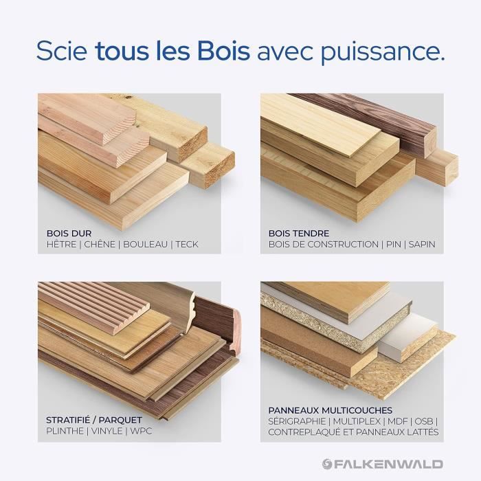 Jeu de forets à bois Extra-Long 300mm 7 pièces mèches pour le travail du bois acier à haute