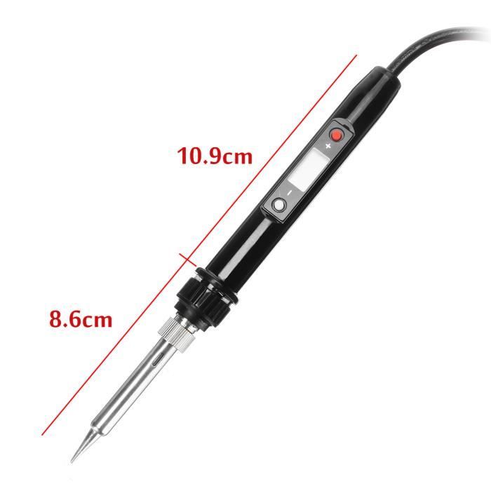 Fer à Souder Kit 80W Température Réglable 180-480°C Electronique De Precision Avec Interrupteur Onoff 5 Conseils De Soudage Pompe A Dessouder Fil De Soudure Station De Soudage Pincettes 85137227
