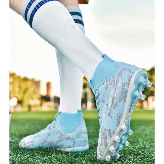 YUKTOPA Chaussures de Football Homme High Top Crampons Professionnel Spike  Chaussure de Foot Garçon Antidérapant Entrainement Chaussures de Sport :  : Mode