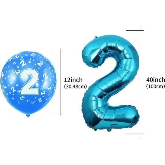 Décoration Ballons Anniversaire 8 Ans - Ballon Chiffre Or 101cm + 20 Ballons 30cm - Gonflage Hélium/Air