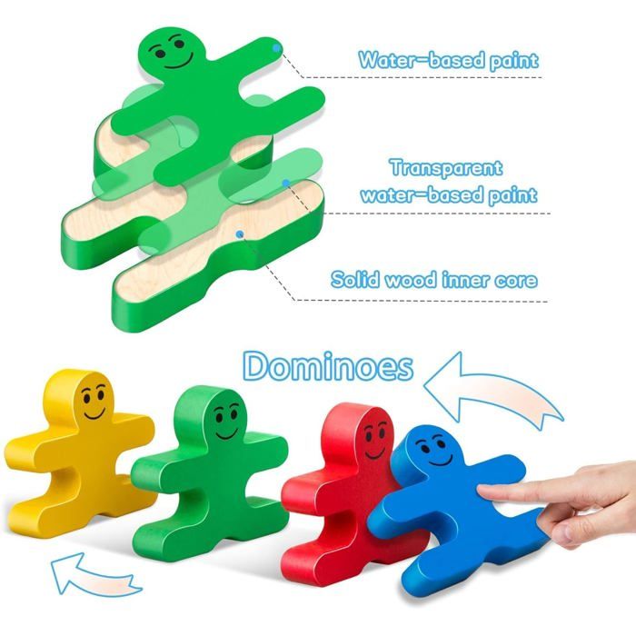Jeu d'équilibre pour enfants 3 ans+ - Empiler des blocs avec des