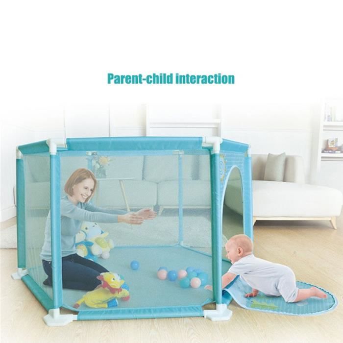 Parc Bébé XXL 180x120 Cm Avec Filet & Balles - Modulable, Pliable, Sécurisé - Pour Enfants 0-3 Ans - Jeu Et Protection