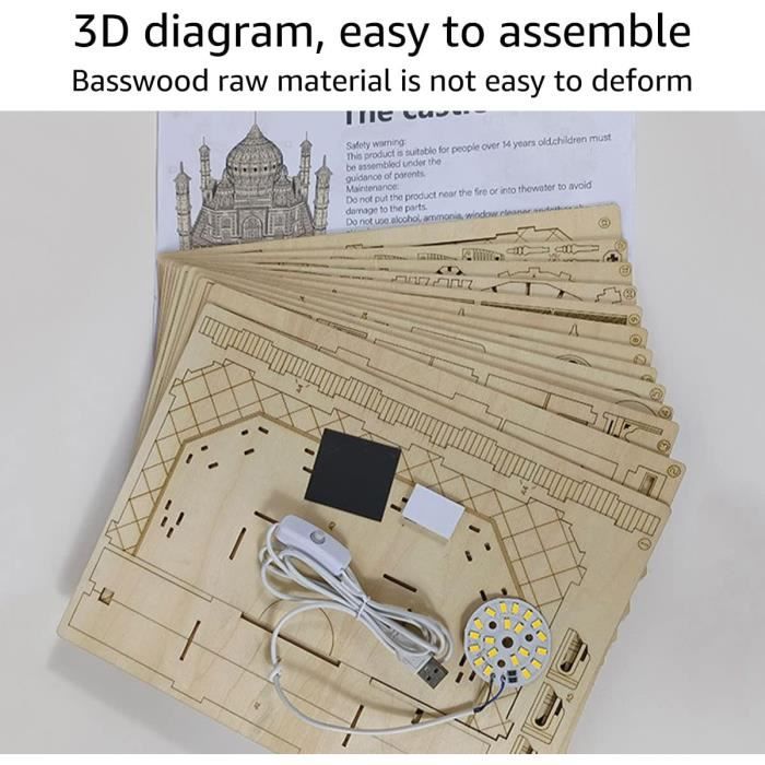 Diy Maison Assemblage Modèle Kit De Construction 3d Puzzle - Temu
