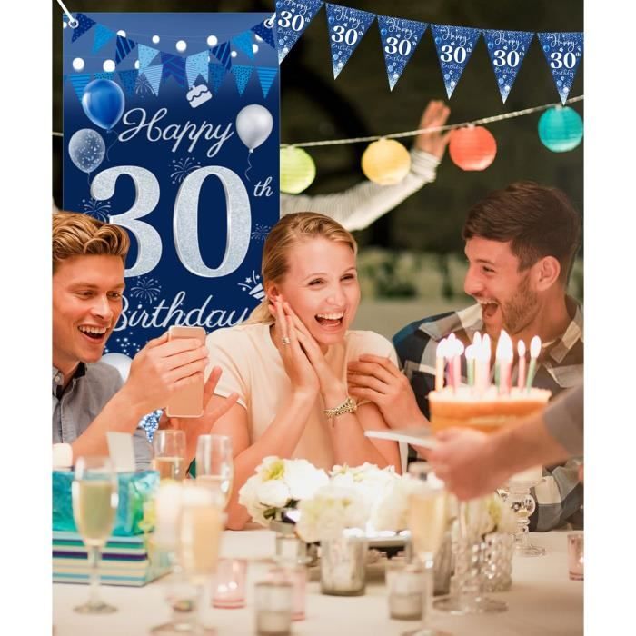 Décoration Anniversaire 30 Ans Femme, Vert Or, Banderole Joyeux