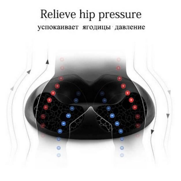 Coussin Donut Mémoire De Forme - Soulagement Coccyx, Sciatique, Hémorroïdes, Postpartum, 42x39x8 Cm, Noir - 11
