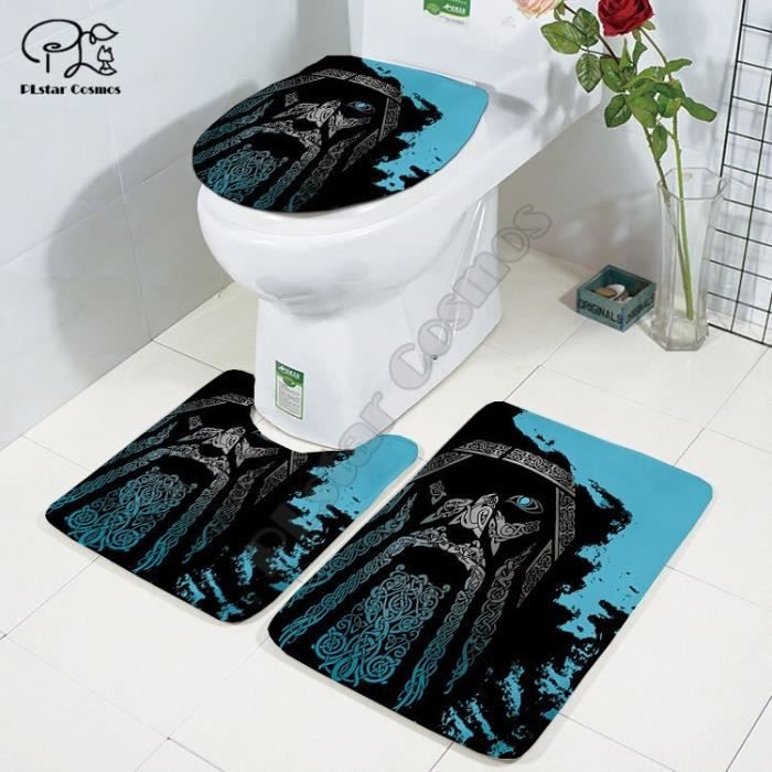 Abattant Wc Dessin anim dr le Viking tatouage 3D imprim salle de