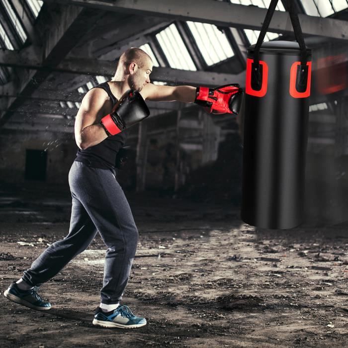 GOPLUS Kit de Boxe pour Adulte avec Sac de Frappe Rembourr Gants