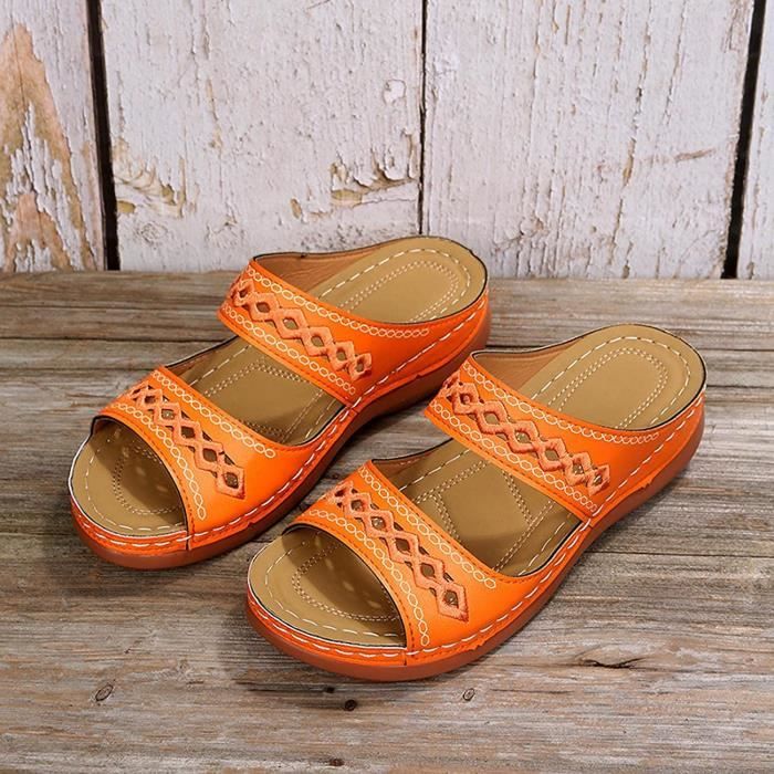 Sandale femme best sale pied large