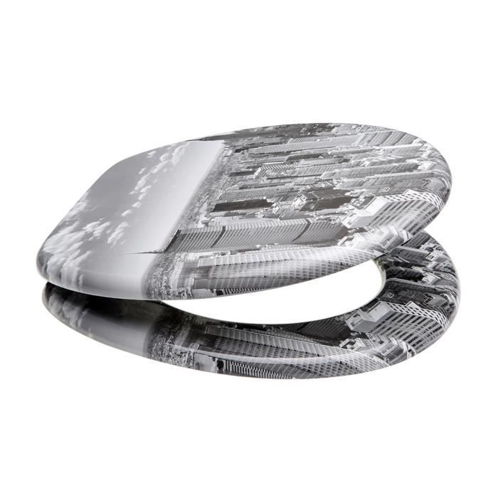 Abattant WC Skyline New York Finition de haute qualit Charni res robustes Fixation facile