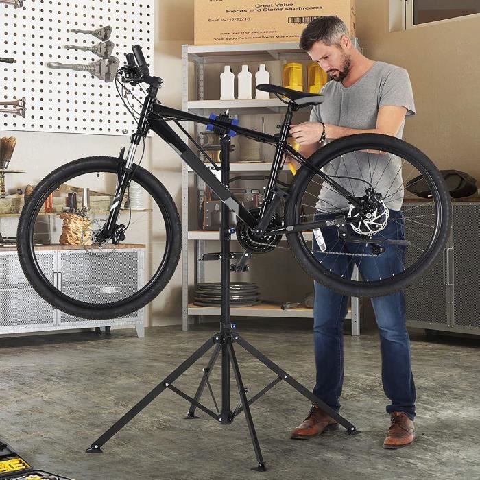 SONGMICS Support de réparation vélo, Pied d'atelier, hauteur ajustable  101-171cm, aux cadrans de vélos épais de 25 à 40 mm SBR061B01 - Cdiscount  Sport