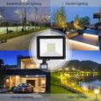 30W Projecteur led exterieur avec detecteur, Lampe Jardin Applique murale exterieure LED avec detecteur de mouvement, Blanc chaud-3