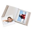 Album photo instantanée FUJI pochettes sans mémo pour Instax Wide - 40 pages blanches - 40 photos - Couverture + fenêtre N/C Blanc-3
