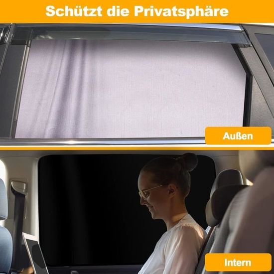 Rideaux Pare-Soleil Voiture - 2 Pièces Enfants & Bébé - Protection UV !