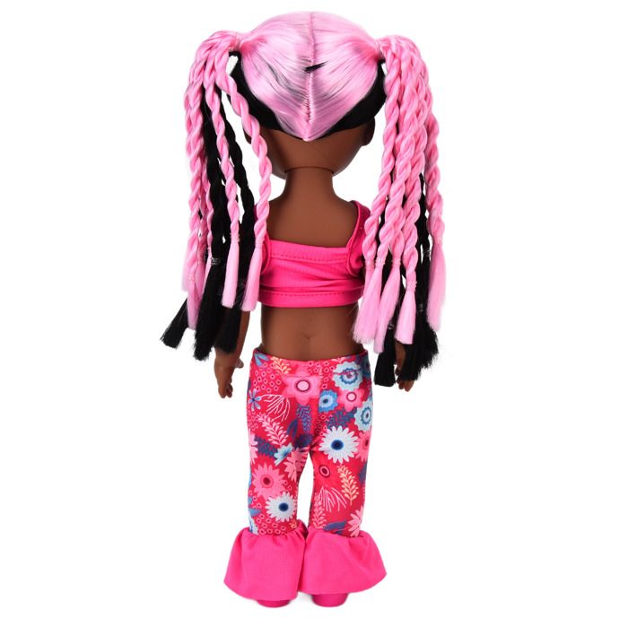 Poupée Noire En Chiffon Pour Fille - 30 Cm Avec Vêtements Amovibles - Jouet Éducatif, Cadeau Anniversaire, Noël