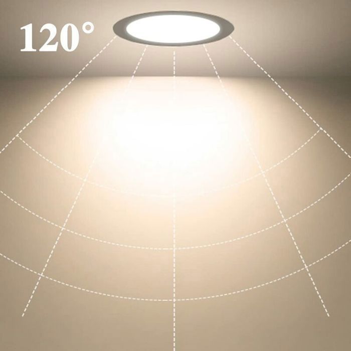Lot 12 Spots LED Encastrables Orientables Dimmables 5W 450lm - 3 Températures Couleur IP44