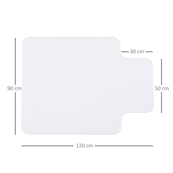 Tapis De Protection Pour Chaise De Bureau - 90x120 Cm, Transparent, Antidérapant - Protège Le Sol Des Rayures - 6