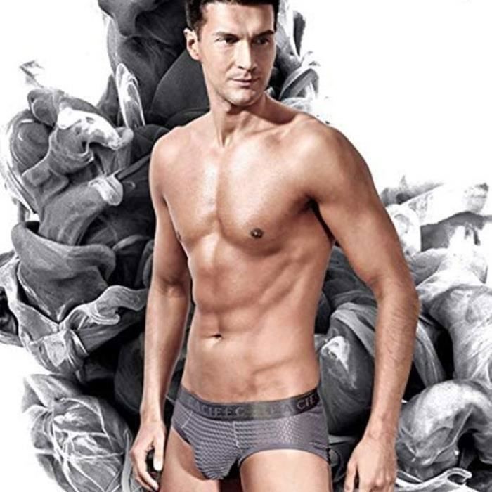 Slip Homme en Soie Glace Engrener HAOPYOU 9456W Confortable et Respirant Lot de 3
