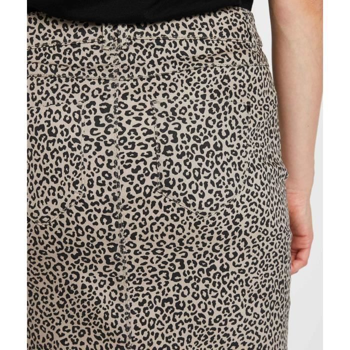 Jupe deals droite leopard