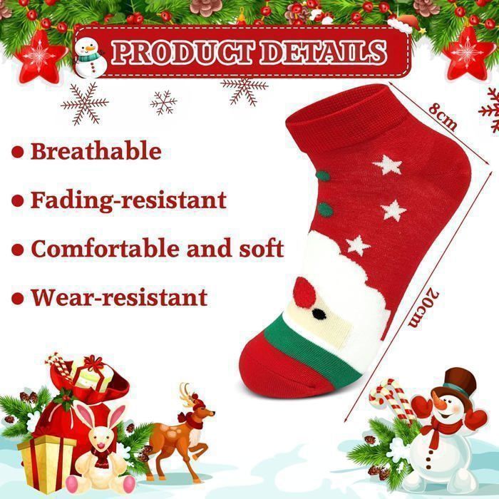 Calendrier De L'Avent Avec 24 Paires De Chaussettes De Noël - Unisexes - Cadeau Festif Pour Enfants Et Adultes