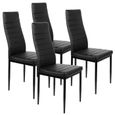 Lot de 8 chaises de Salle à Manger - Marque - Noir - Simili - Contemporain/Design-0