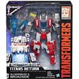 Transformers Generations - Titans Return Classe Voyageur  - Blunderbuss Et Broadside - Robot Rouge Transformable 3 En 1 - Hasbro-0