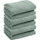 COTON PUR Lot de 6 serviettes invité éponge "Spa" 30 x 50 cm / 400 gr/m² - "Spa" Menthe