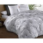 LE LINGE DE JULES Couette microfibre 220x240 - Imprimée double-face - 550 grs/m2 - Olinda gris