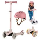 Trottinette enfant 3 roues - LIONELO - Jessy - Hauteur réglable - LED Roulement - Rose