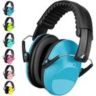 LANGTU Casque Anti Bruit Enfant - SNR 26dB - 3-16 ans Enfant Etudiant - Tour de tête applicable 51-58 cm - Réglable Pliable -Bleu