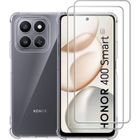 TECHTA Coque pour Honor 400 Smart 5G avec 2 Films en Verre trempé, Ultra Fin Souple [Antichoc] Transparent en Silicone de