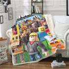 Couverture douillette Roblox - Flanelle - 60x120cm - Multicolore - Chambre - Lavable - Enfant