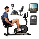 HS HOP-SPORT Vélo d’appartement semi-allongé, Roue d'inertie 9,5 kg, Hop-Sport HS-040L Root, 8 Niveaux de résistance magnétique, Max. 120 kg