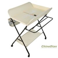Table à Langer Pliable et Portable ChineDian - Réglable en Hauteur - Beige