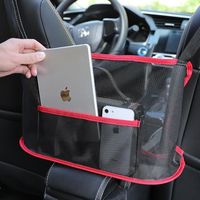 Organiseur - rangement,Filet de poche pour voiture,support de sac à main,rangement entre les sièges,barrière pour - type2-red[D]