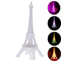 1 pcs Lumière colorée de la Tour Eiffel Lumière de Nuit Décoration de style Paris Lumière LED Lampe acrylique de chambre