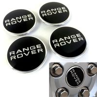 Cache-moyeux pour jantes en alliage Land Rover - 63 mm - Noir chromé - 4 pièces enjoliveurs de roue Range Rover 