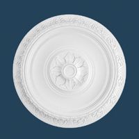 Rosace élégante Marbet R-20 | Ø 40 cm | polystyrène léger blanc