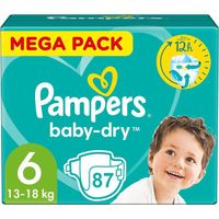 PAMPERS BABY-DRY TAILLE 6 87 COUCHES (13-18 KG)
