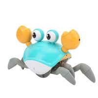 Zerone Jouet rampant de crabe Crabe rampant jouet USB rechargeable automatiquement éviter les obstacles rampant crabe bébé jouet