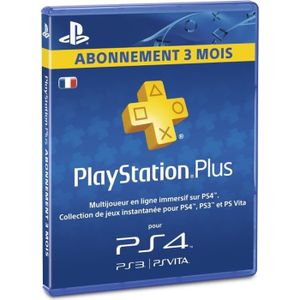 CARTE PRÉPAYÉE Abonnement Playstation Plus 3 Mois PS Vita-PS3-PS4
