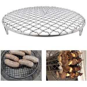 Tapis De Barbecue En Acier Inoxydable Rond - Diamètre 30 Cm - Pour Charbon De Bois, Four, Cuisson Professionnelle
