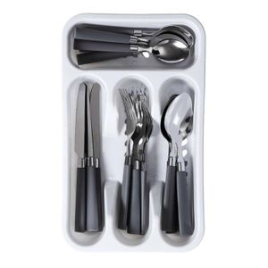 Ménagère 16 Pièces & Range-Couverts "Campus" 32cm Gris