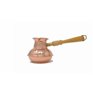 Madacha Pot /à caf/é//Cafeti/ère Turka Fabriqu/ée en Russie Utilisable sur Tous Feux sauf Induction 450 ML Cuivre /étam/é