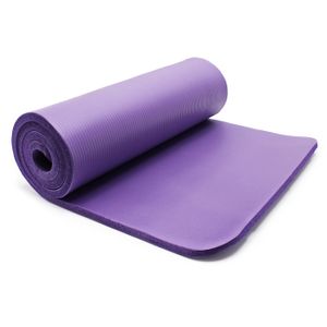 TAPIS DE SOL FITNESS Tapis de yoga - Physio Fitness - 180x60x1.5cm - Violet - Antidérapant - Avec 2 sangles de transport