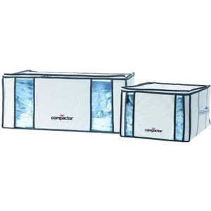 Compactor, lot de 5 x housses de rangement sous vide Semi-rigide, taille  XXL, 210 L, 65 x 45 x 27 cm, gamme Life, blanc/gris, RAN8821