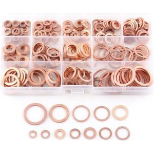 X AUTOHAUX 20pcs Joint Torique Plat en Cuivre pour Joint Étanchéité pour Voiture 10 X 15 X 1,5mm 